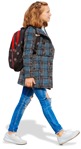 Girl walking people cutouts (5187) - miniature