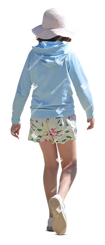 Girl walking cut out people (7846)