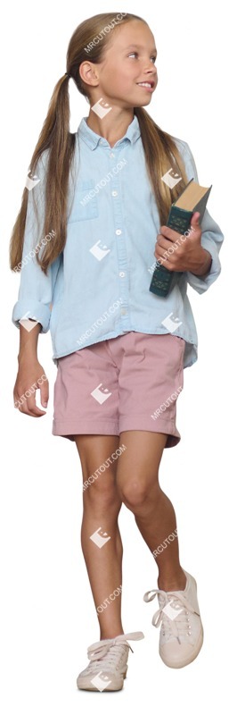 Girl with a book person png (12342)