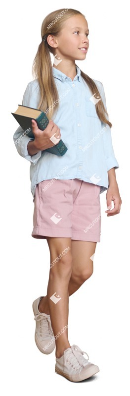 Girl with a book person png (12341)