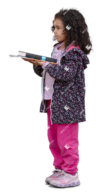 Girl with a book person png (17395)