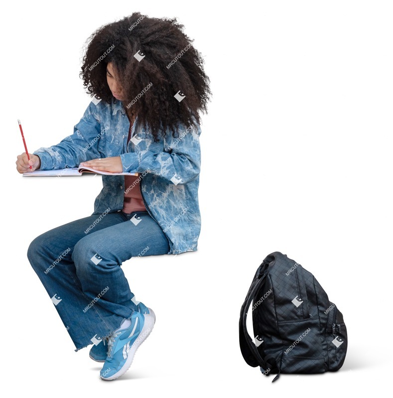 Girl with a book people png (19091)