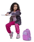 Girl with a book people png (17656) - miniature
