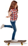 Girl with a skateboard people png (3511) - miniature