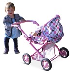Girl with a stroller standing human png (1339) - miniature
