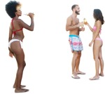 Group drinking people png (6210) - miniature