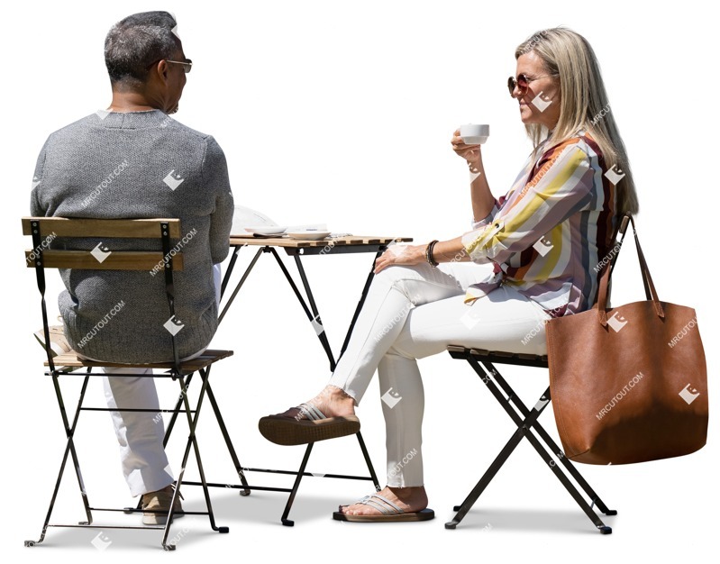 Group drinking coffee human png (15834)