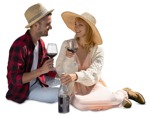Group drinking wine cut out pictures (12583) | MrCutout.com - miniature