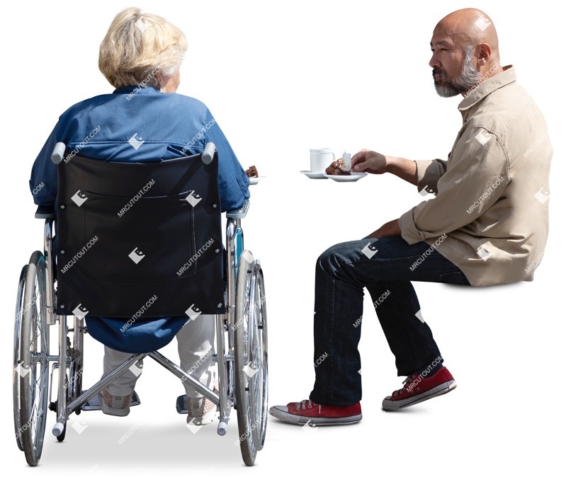 Group eating seated person png (19201)
