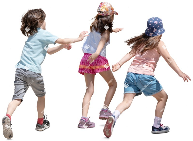 Group of children cut out pictures (19095)