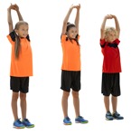 Cut out people - Group Of Children Exercising 0002 | MrCutout.com - miniature