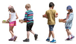 Group of children gardening people png (20312) - miniature