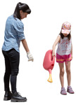 Group of children gardening people png (20311) - miniature