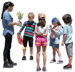 Group of children learning png people (20291) - miniature