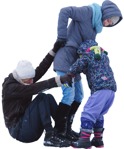 Cut out people - Group Of Children Playing 0001 | MrCutout.com - miniature