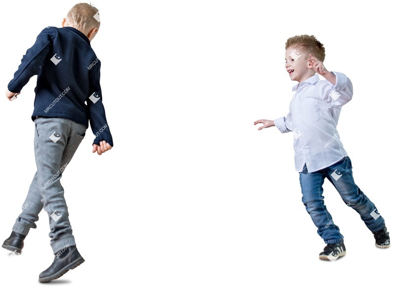 Group of children playing entourage people (4690)