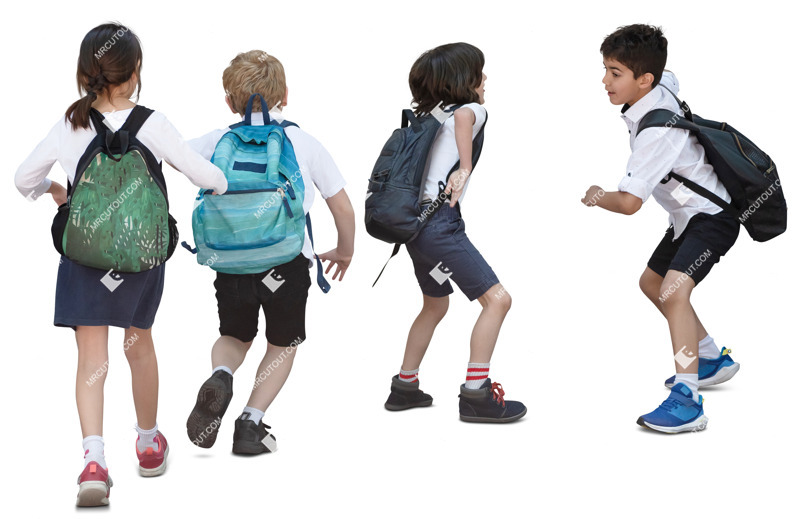 Group of children playing entourage people (20360)