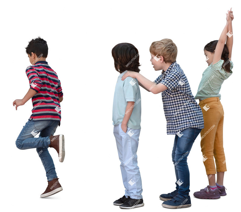 Group of children playing photoshop people (20176) Group of children playing photoshop people (20176)