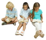 Group of children reading a book people png (13732) | MrCutout.com - miniature