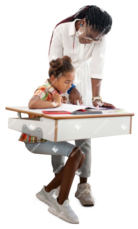 Group of children reading a book cut out pictures (7382)