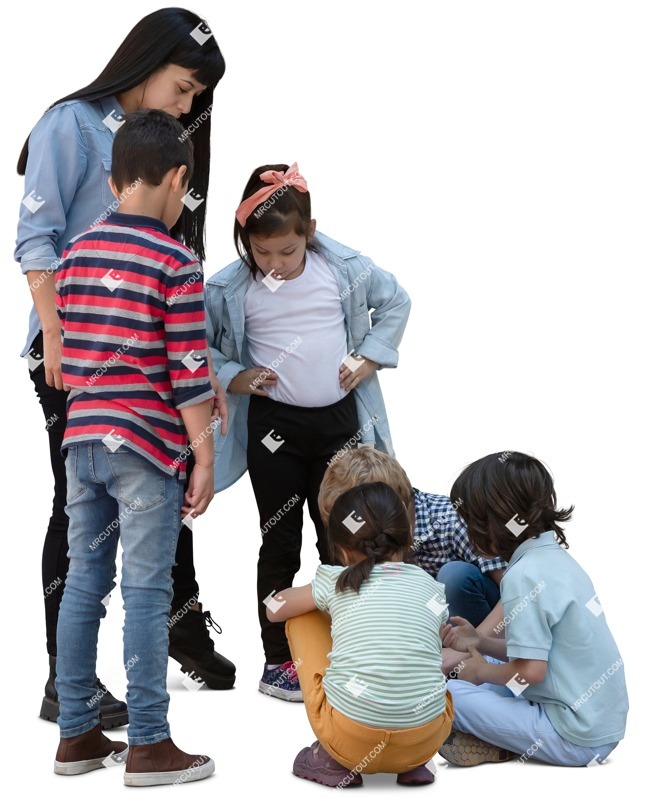 Group of children standing person png (19906)