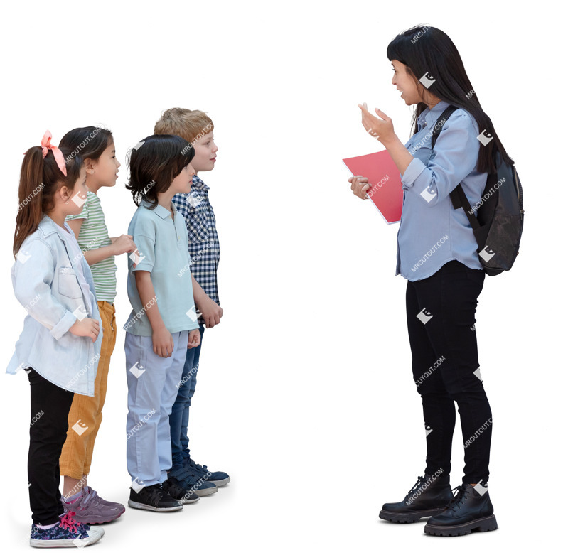 Group of children standing person png (20179)