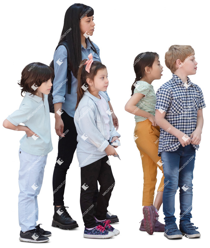 Group of children standing cut out people (20324) Group of children standing cut out people (20324)