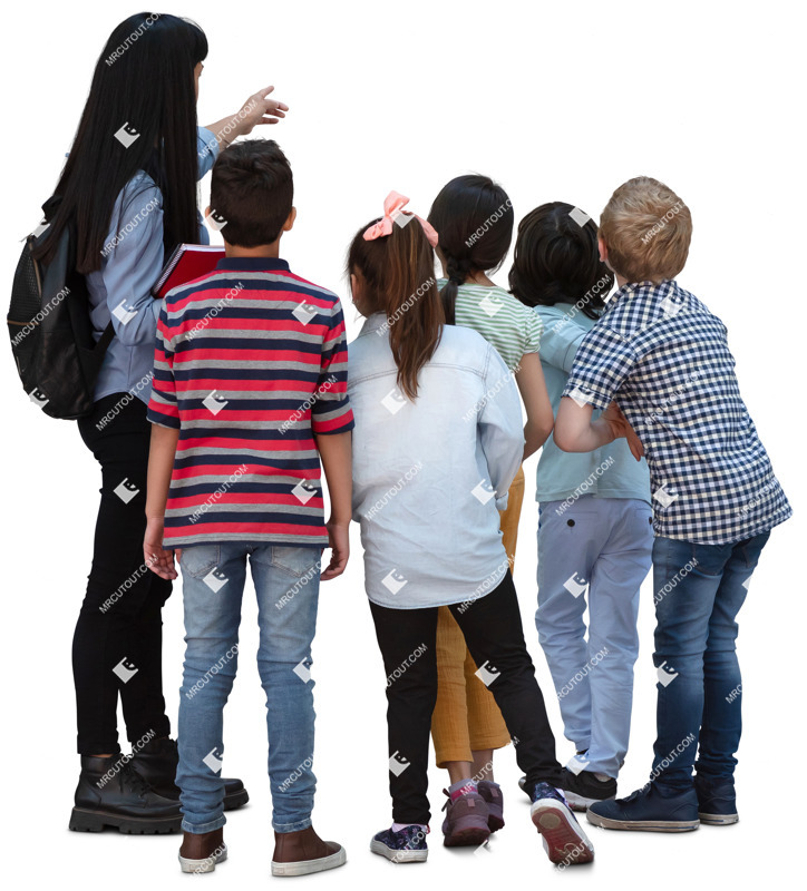 Group of children standing cut out pictures (20040) Group of children standing cut out pictures (20040)