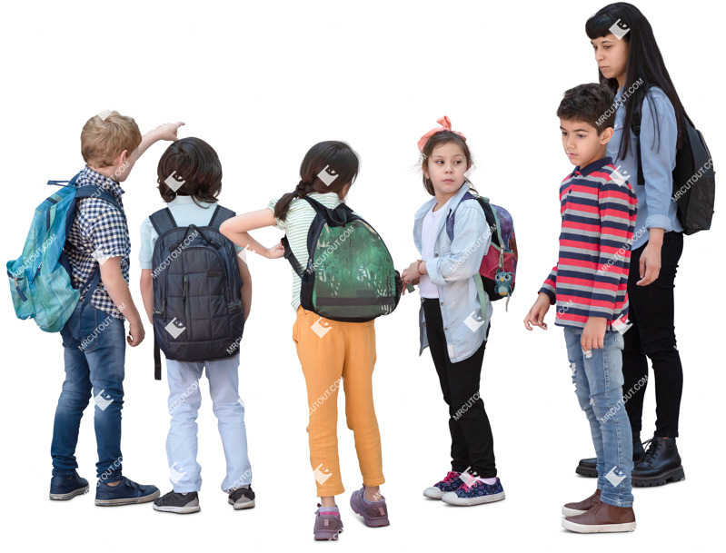 Group of children standing cut out pictures (20178) Group of children standing cut out pictures (20178)