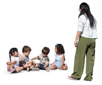 Group of children standing human png (20404) - miniature