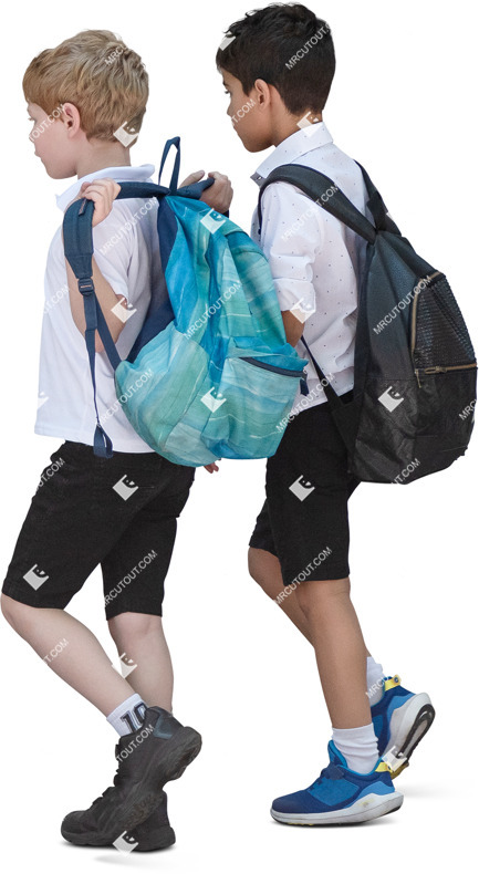 Group of children walking human png (20297)