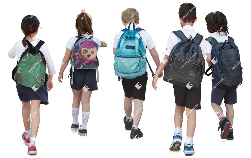 Group of children walking entourage people (19902) Group of children walking entourage people (19902)