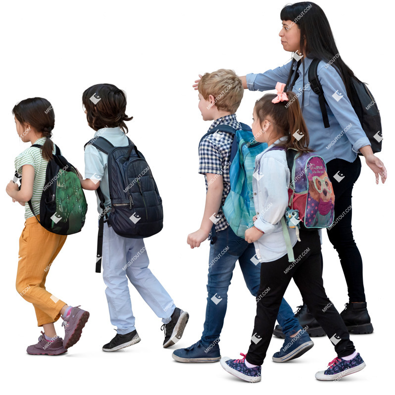 Group of children walking cut out people (20042) Group of children walking cut out people (20042)