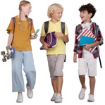 Group of children with a smartphone png people (7248) - miniature