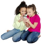 Group of children with a smartphone playing people png (8532) - miniature