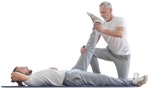 Cut out people - Group Of Elderly People Exercising 0001 | MrCutout.com - miniature