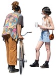 Group of friends cycling entourage people (13056) | MrCutout.com - miniature
