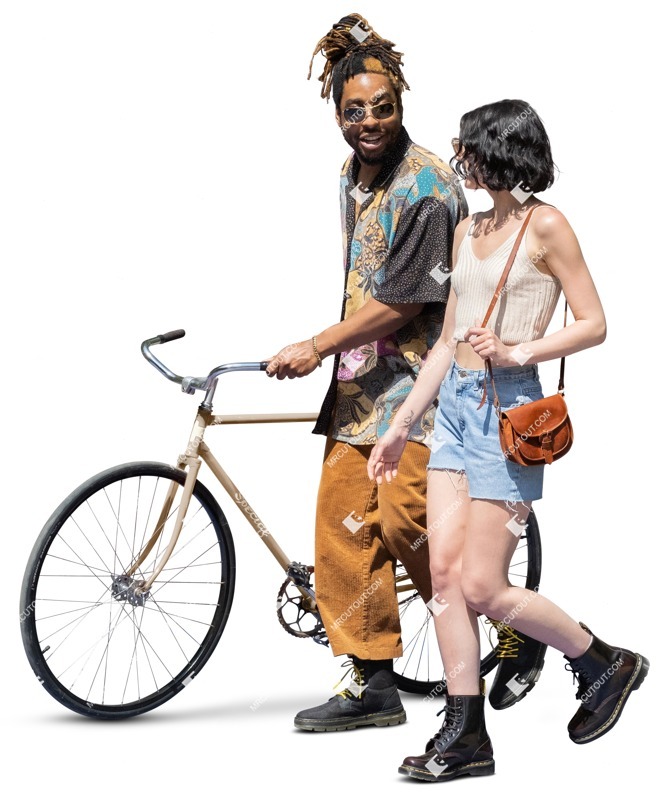 Group of friends cycling entourage people (14191)