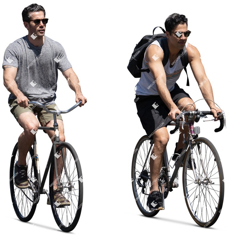 Group of friends cycling person png (15845)