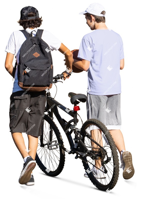 Group of friends cycling human png (16925)