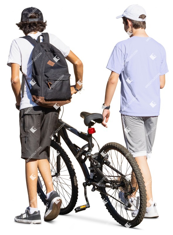 Group of friends cycling human png (16926)
