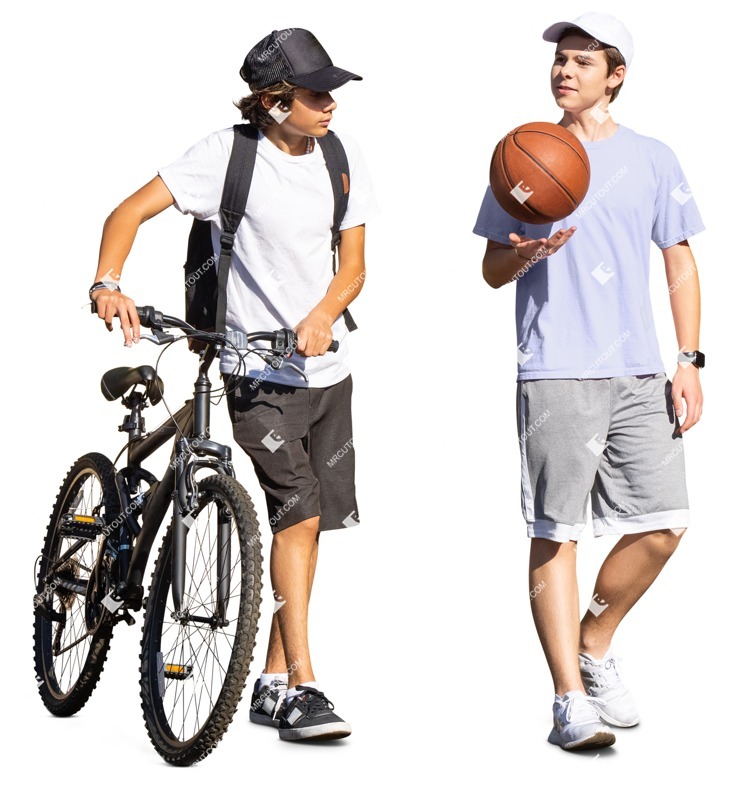 Group of friends cycling human png (18192)