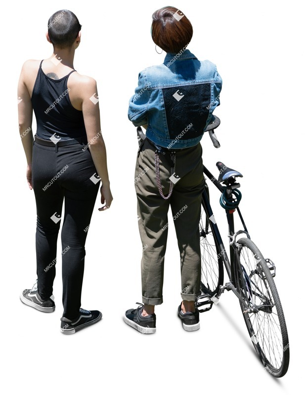Group of friends cycling people png (18691)