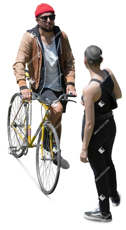 Group of friends cycling people png (19705)