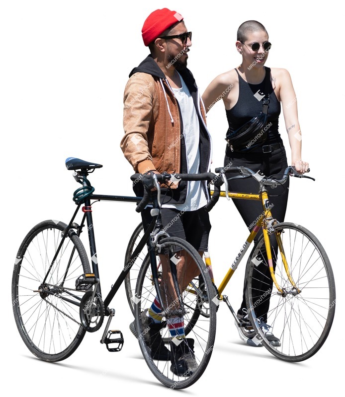 Group of friends cycling human png (16743)