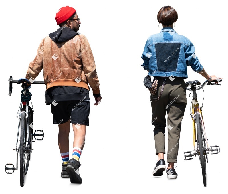 Group of friends cycling human png (19630)