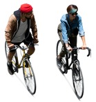 Group of friends cycling  (19116) - miniature