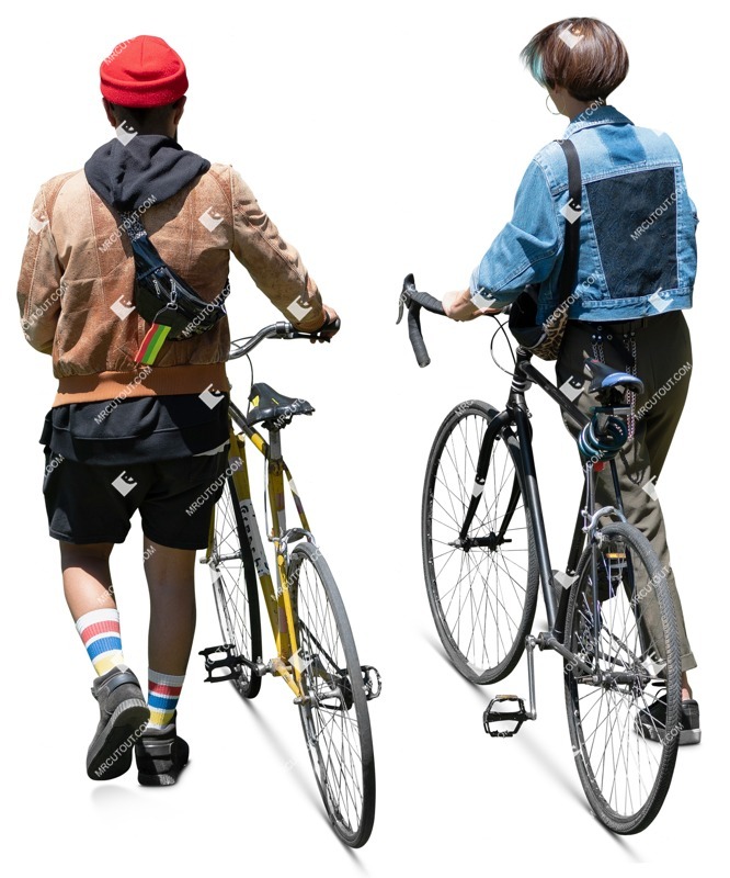 Group of friends cycling png people (19022)