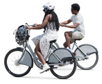 Group of friends cycling  (20276) - miniature
