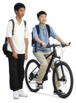 Group of friends cycling people png (19302) - miniature
